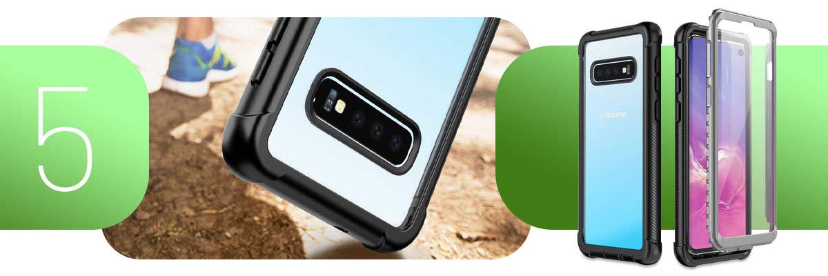 Etui Alogy pancerne rugged Full-body do Samsung Galaxy S10 Szaro-czarne