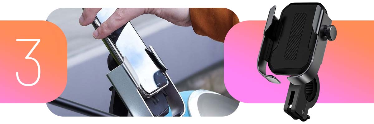 Uchwyt do telefonu Baseus Armor do motocyklu roweru hulajnogi skutera Czarny