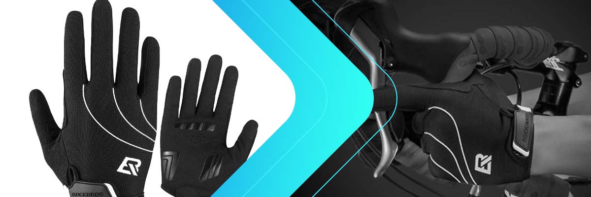 Rękawiczki rowerowe wiatroodporne XL RockBros Termiczne rękawice na rower S107-1XL Czarne