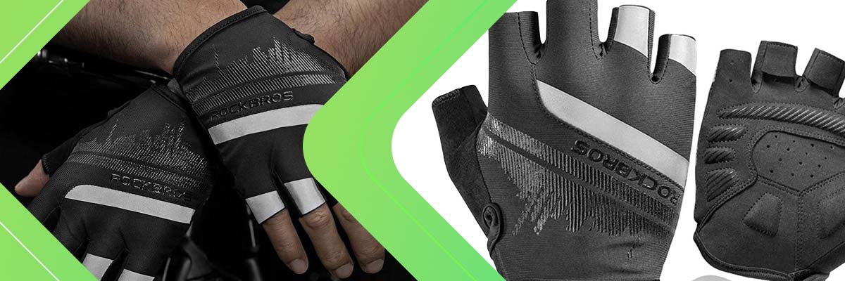 Sportowe rękawiczki rowerowe kolarskie na rower rękawice bez palców L RockBros