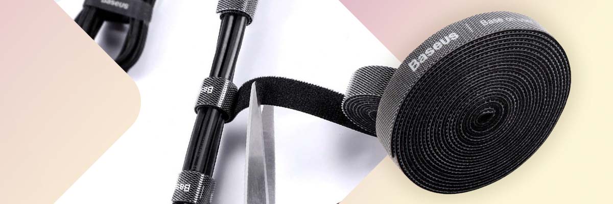 Taśma rzep Baseus organizer opaska do kabli Circle Velcro Strap 3m Czarny