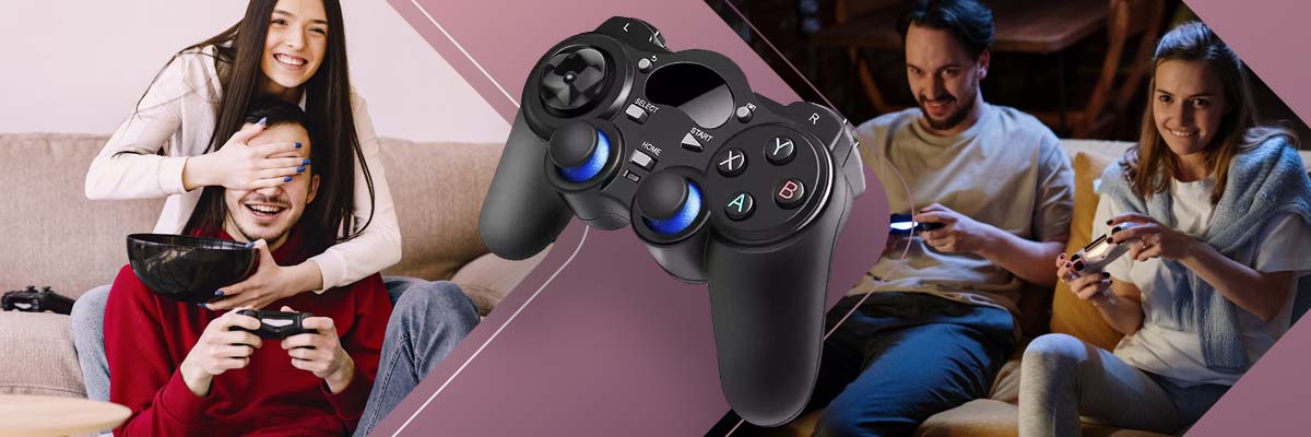 Bezprzewodowy kontroler Alogy GamePad z konwerter OTG