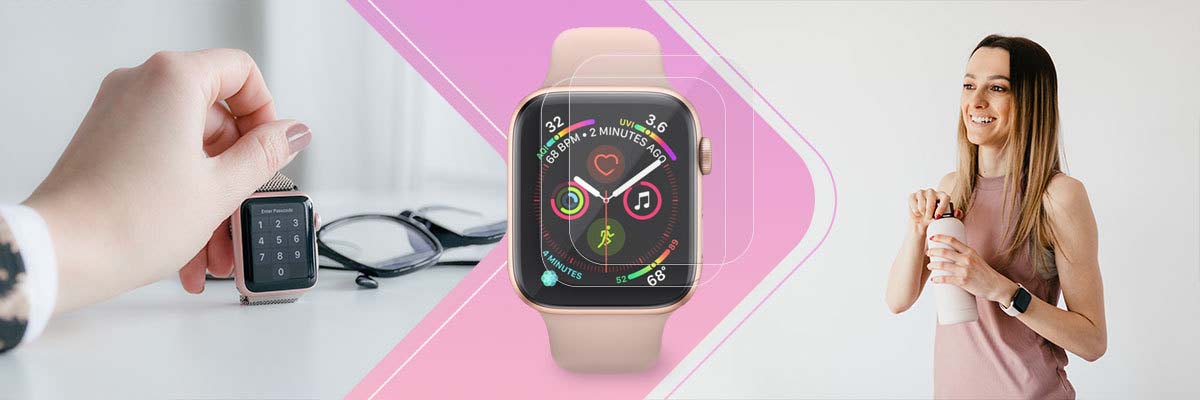 Folia antybakteryjna x3 Ringke Easy Flex do Apple Watch 4/5/6/SE 44mm
