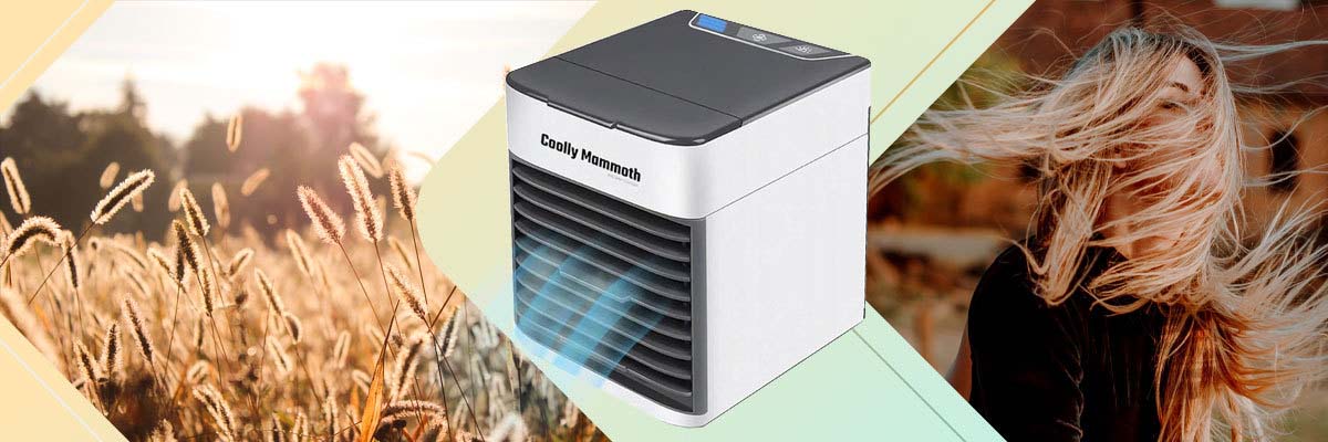 Klimatyzator przenośny domowy nawilżacz Coolly Mammoth Air Cooler led