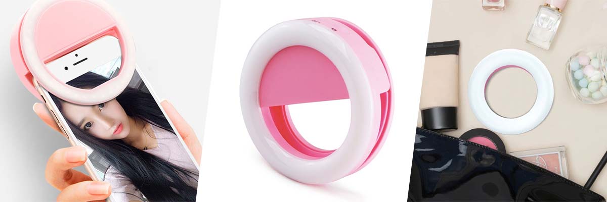 Lampa pierścieniowa klips do selfie Alogy