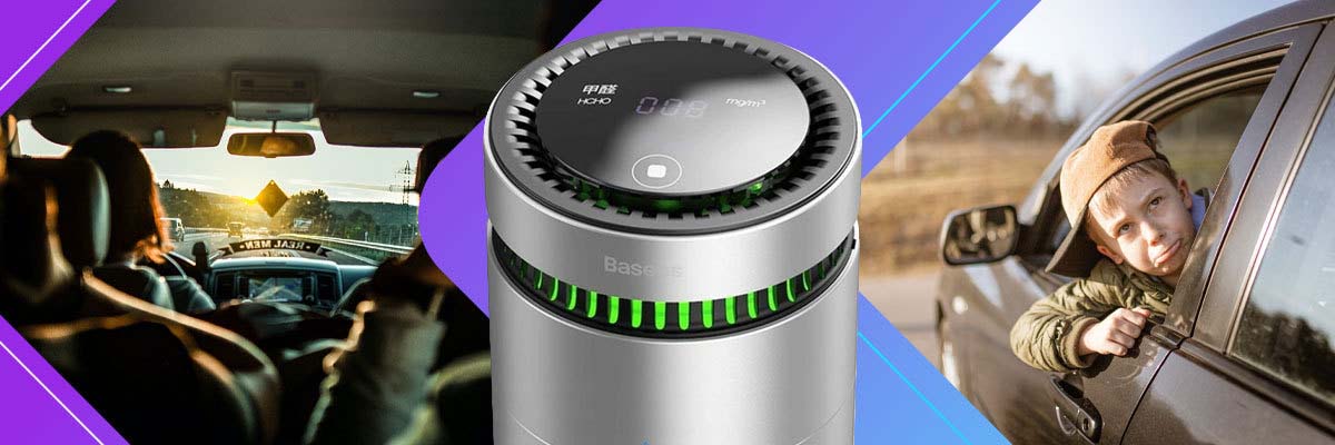 Samochodowy oczyszczacz powietrza Baseus ze wskaźnikiem formaldehydu