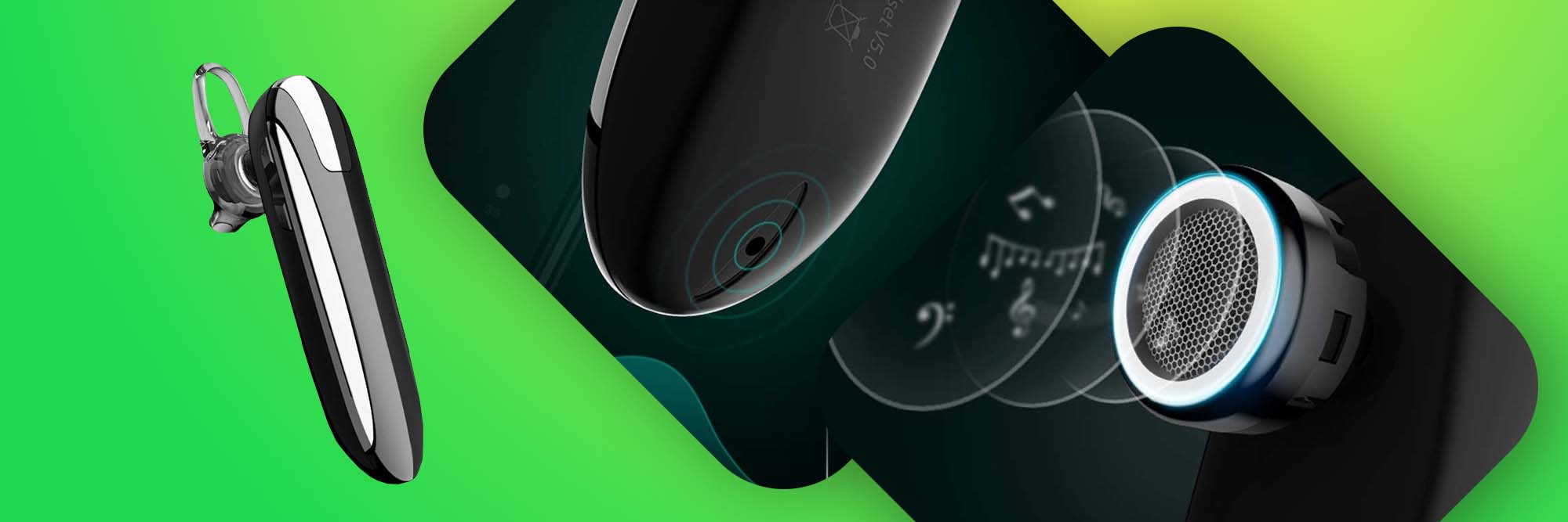 Słuchawka bezprzewodowa z mikrofonem Alogy zestaw głośnomówiący Bluetooth