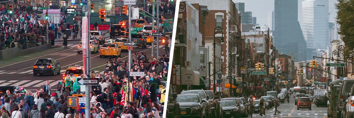 zatloczone miasto smart city