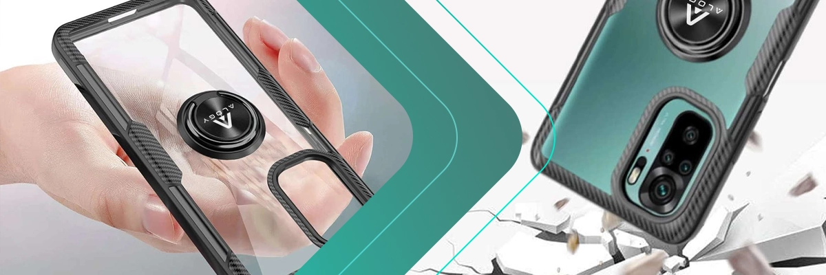 Etui Alogy Ring Holder Clear Armor do Xiaomi Redmi Note 10/10s czarne