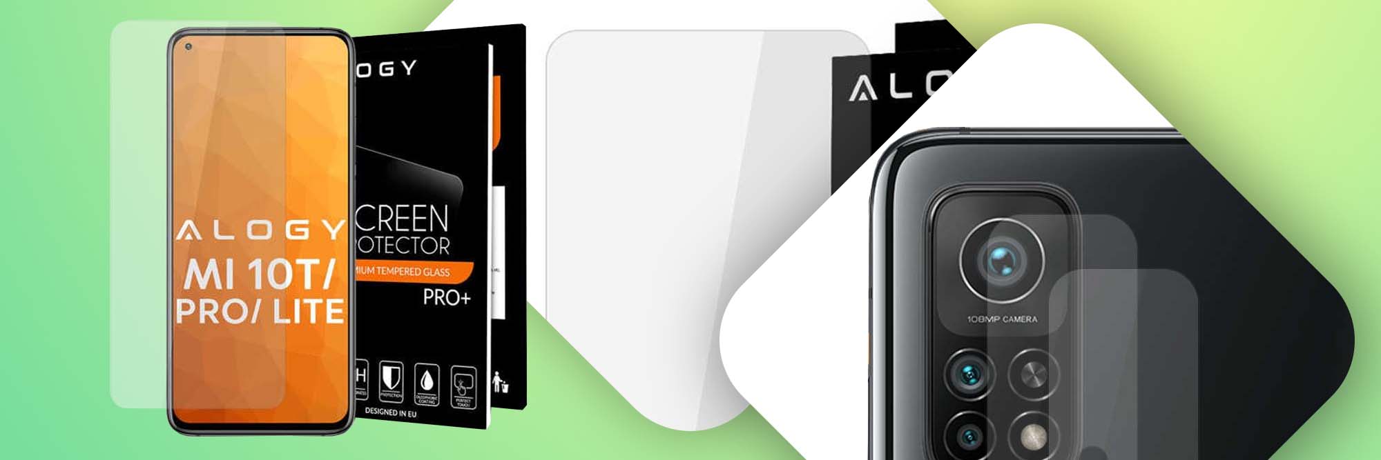 Szkło hartowane 9H Alogy na ekran do Xiaomi Mi 10T/ Pro + Szkło na obiektyw