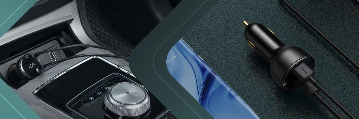 Ładowarka samochodowa Baseus Superme USB, USB-C, 100W + kabel USB-C(czarna)