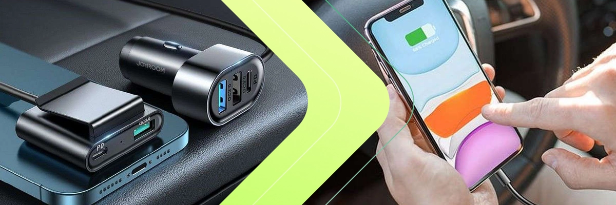 Ładowarka samochodowa Joyroom JR-CL05 Car Charger 3x USB + 2x USB-C 1.5m 72W Black