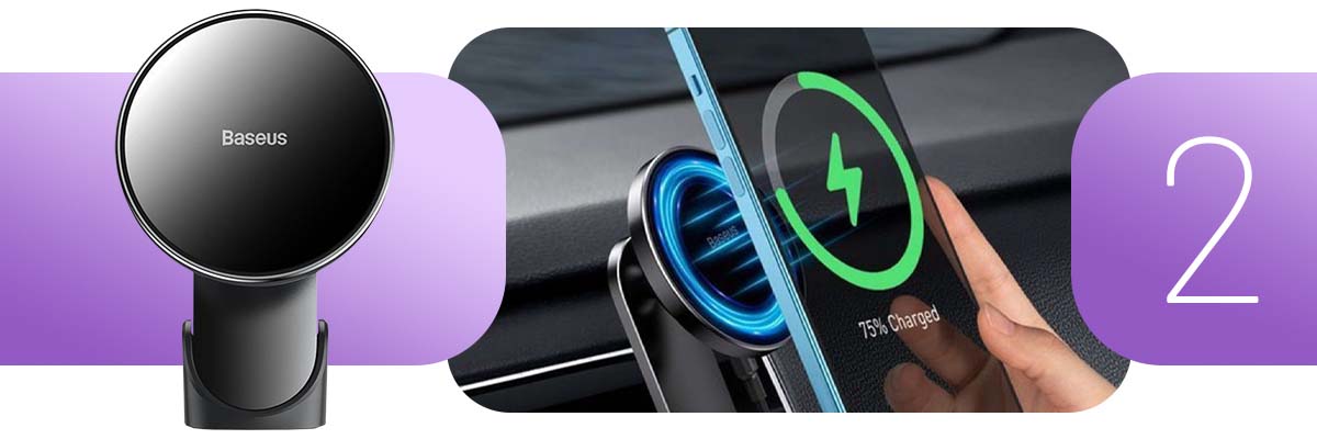 Baseus Big Energy Uchwyt samochodowy z ładowaniem indukcyjnym do iPhone