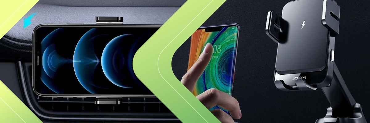 Uchwyt samochodowy Joyroom JR-ZS219 z ładowarką Qi 15W do telefonu Black