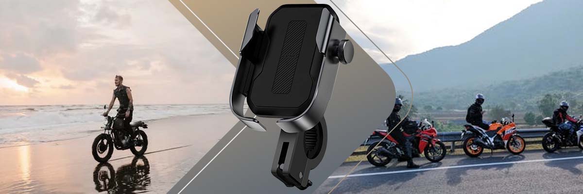 Uchwyt do telefonu Baseus Armor do motocyklu roweru hulajnogi skutera Czarny