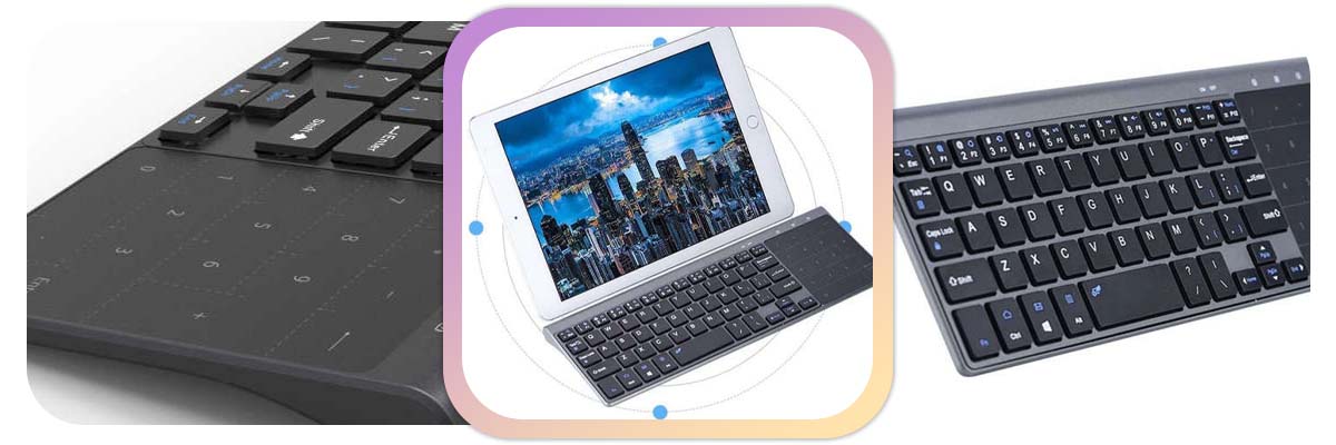 Klawiatura do komputera Bezprzewodowa Alogy touchpad Android/Win Szara