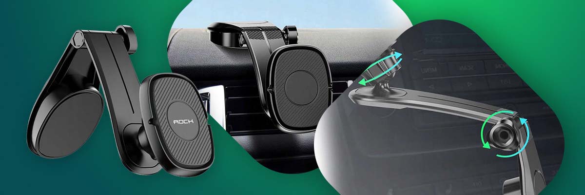 Uchwyt samochodowy Rock Magnetyczny 360 do deski rozdzielczej czarny