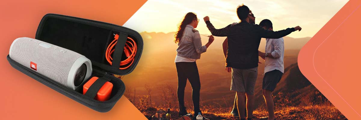 Etui Alogy twardy pokrowiec na głośnik JBL Charge 3 czarny