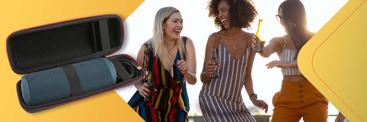 Etui obudowa Alogy twardy pokrowiec na głośnik JBL Flip 5 czarny