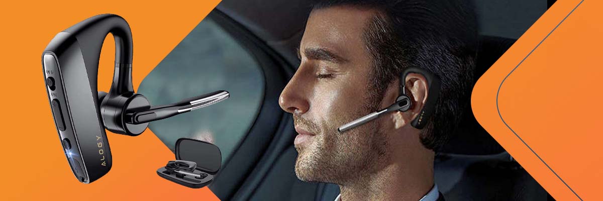 Słuchawka bezprzewodowa z mikrofonem Alogy Bluetooth 5.1 CVC8.0 douszna