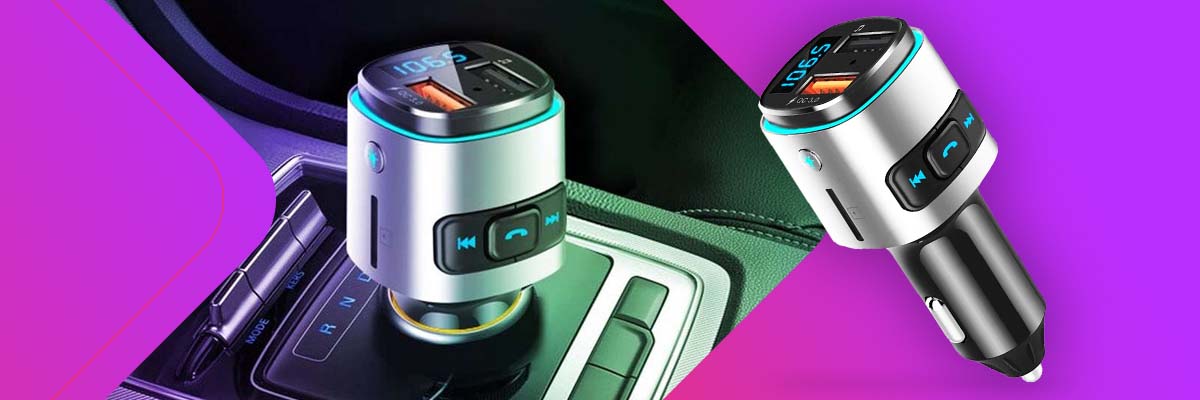 Ładowarka samochodowa Alogy Transmiter FM MP3 Bluetooth 5.0 QC 3.0