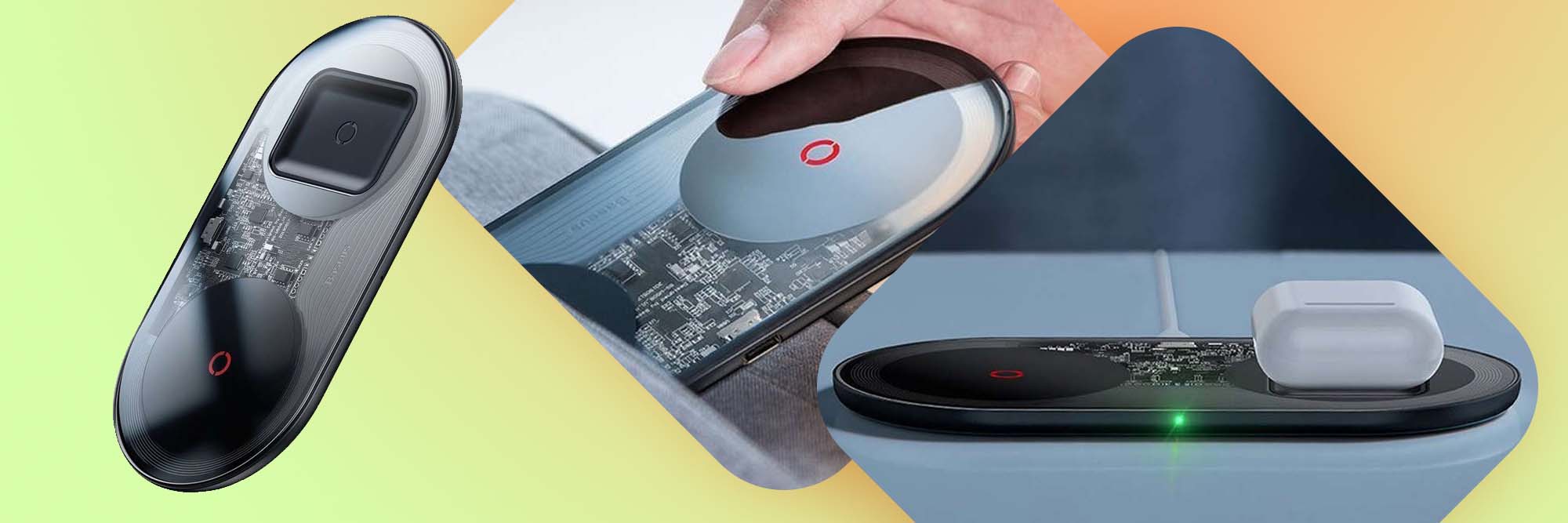 Bezprzewodowa ładowarka indukcyjna Qi 20W 2w1 Baseus do telefonu + Airpods