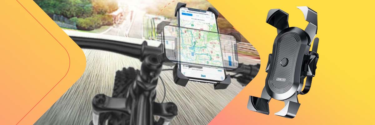 Uchwyt na telefon do hulajnogi roweru motocyklu Joyroom Czarny