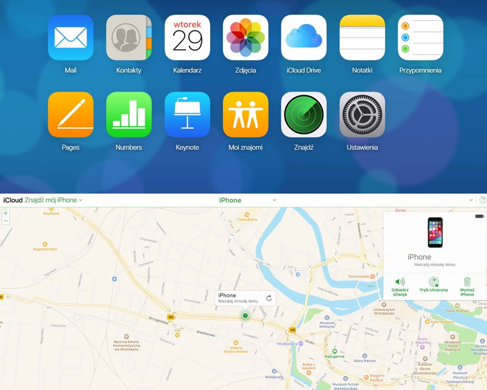 Namierzanie przez iCloud