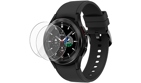 2x Alogy Display aus gehärtetem Glas für 9H Smartwatch für Samsung Galaxy Watch 4 Classic 42mm