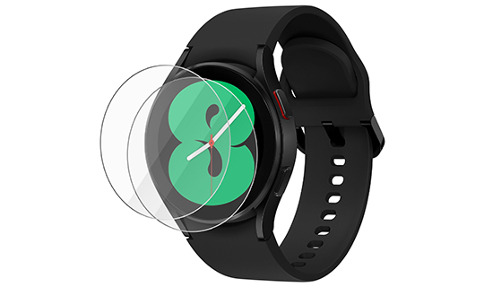 2x Alogy Display aus gehärtetem Glas für 9H Smartwatch für Samsung Galaxy Watch 4 44mm