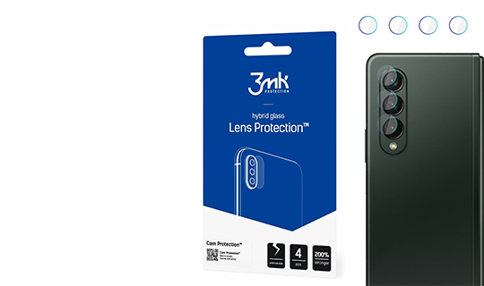 Szkło x4 na kamerę obiektyw 3mk Lens Protection do Samsung Galaxy Z Fold 3 5G
