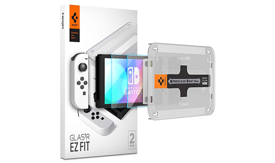 2x Szkło hartowane Spigen Glas.tR EZ Fit do Nintendo Switch Oled