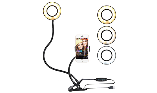 Lampa pierścieniowa do selfie LED Alogy uchwyt na telefon