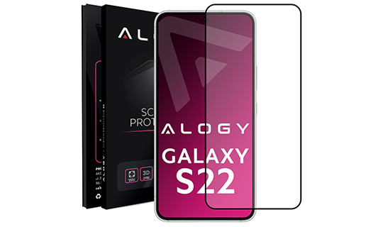 Szklo Alogie zum Telefon auf dem Samsung Galaxy S22-Bildschirm