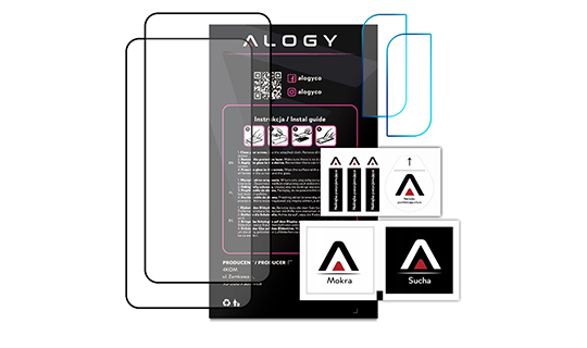 2x Glas Full Glue FC + 2x Glas für das Objektiv der Alogy Kamera für Samsung Galaxy S22 Plus