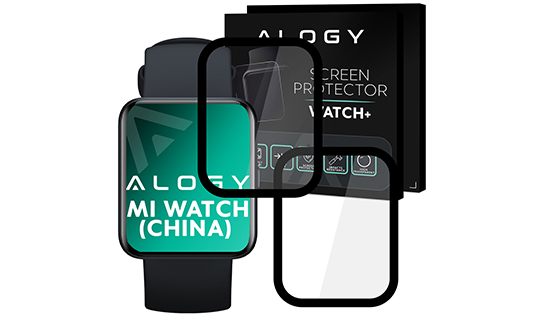 2x flexibles Glas 3D Alogy Full Glue für Xiaomi Mi Watch (China-Version)