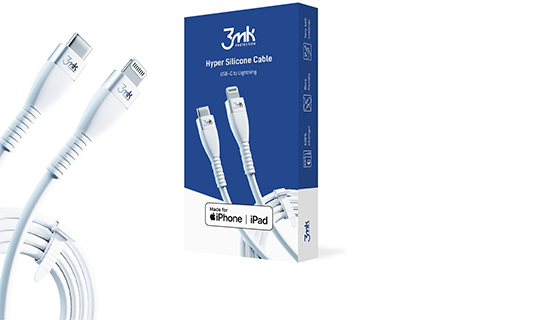 Kabel 1m 3mk Hyper Silicone Cable przewód USB-C do Lightning 20W 3A MFi