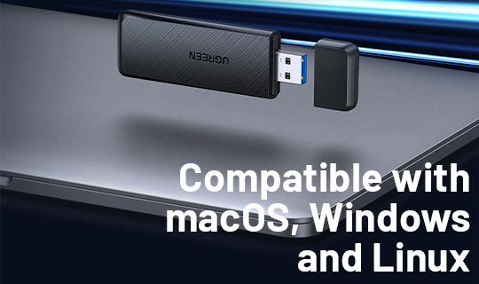 Adapter USB zewnętrzna karta sieciowa UGREEN CM492 Dual-band 2.4GHz+5.0GHz 