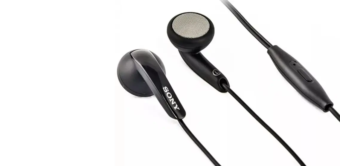 Sony schwarz Kopfhörer MH-410C Sony Miniklinken-3,5-mm-Mikrofon kabelgebundenes Ericsson