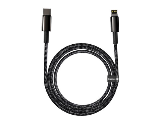 Kabel przewód Baseus USB-C Typ C auf Lightning PD 20W 1m Schwarz