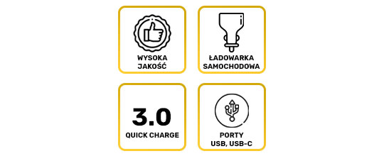 Baseus Ładowarka samochodowa do telefonu USB/Type-C LED 65W QC PPS Szara