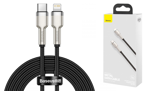 Kabel przewód Baseus Cafule Metal USB-C Type C na Lightning PD 20W 1m