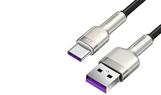 Kabel nylonowy Baseus Cafule Metal USB do USB-C Type C 66W 2m