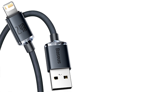 Kabel Baseus Crystal USB do Lightning iPhone 2,4A 1,2m