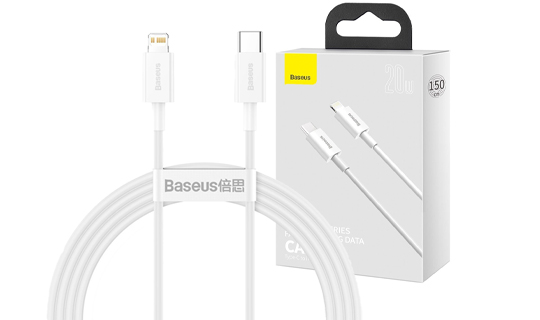 Kabel Baseus Superior USB-C für Lightning PD 20W 1,5m Breite=