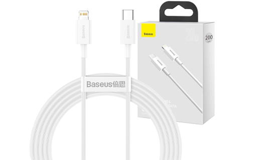 Kabel Baseus Superior USB-C für Lightning PD 20W 2m Breite=
