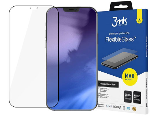 3mk Szkło ochronne hartowane Flexible Glass 7H do Apple iPhone 12 Pro Max