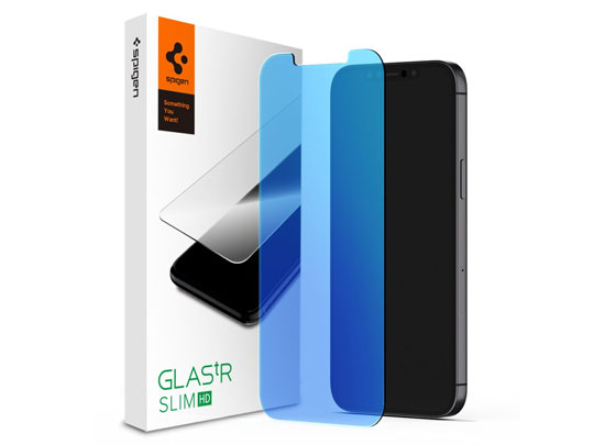 Szkło Spigen AntiBlue Glas.tR Slim HD do Apple iPhone 12 Mini