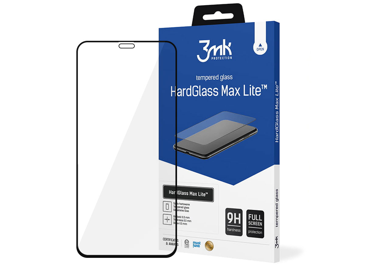 Szkło na ekran 3mk HardGlass Max Lite do Apple iPhone 12 Mini Black 