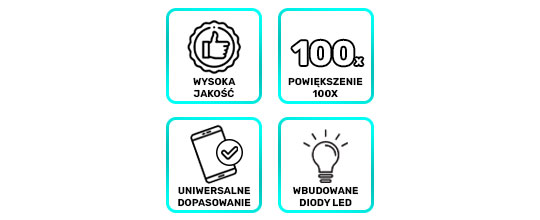 Mikroskop na obiektyw Apexel APL-MS01 do telefonu LED 